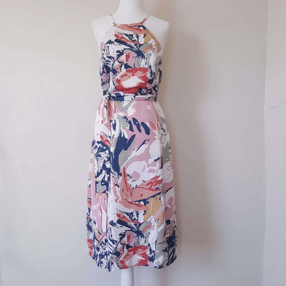 Club Monaco Multicolor Floral Midi Dress - Picture 12 of 14